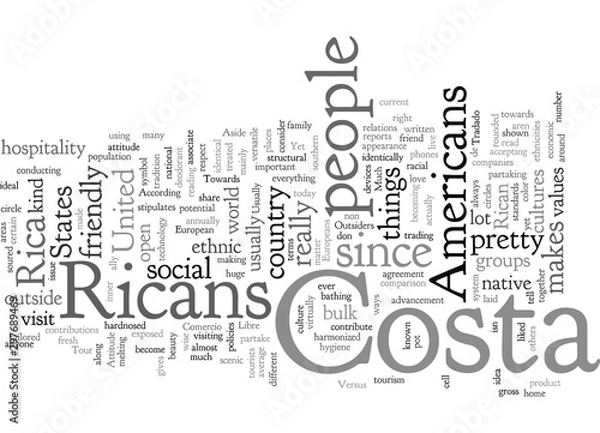 Fototapeta Costa Ricans and their attitude towards outsiders