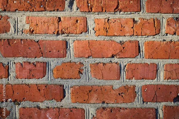 Obraz old red brick wall texture background