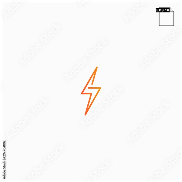 Obraz simple logo bolt with gradien