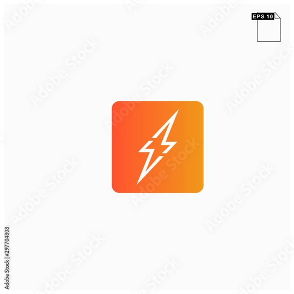 Obraz simple logo bolt with gradien