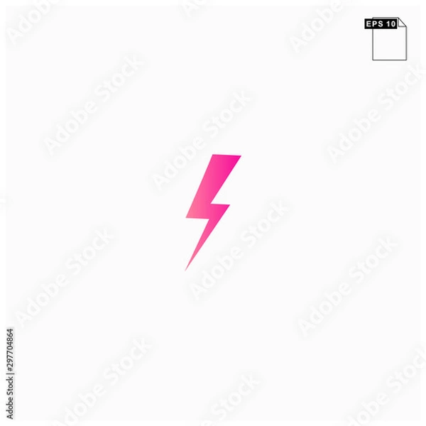 Obraz simple logo bolt with gradien