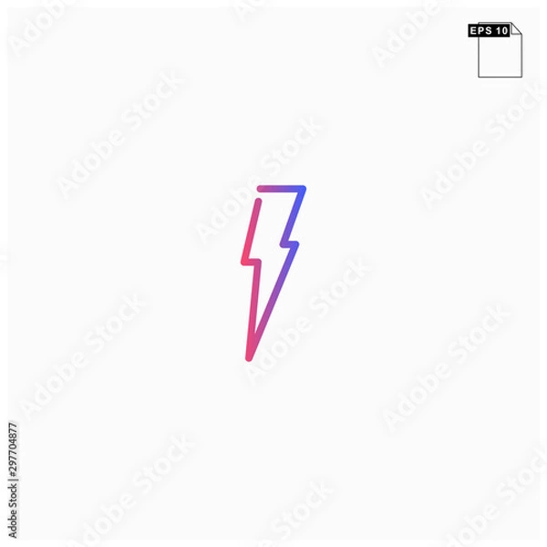Obraz simple logo bolt with gradien