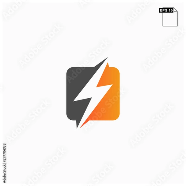 Obraz simple logo bolt with gradien