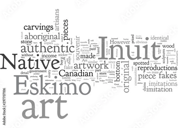 Fototapeta Authenticity of Inuit Eskimo Art and Native American Art