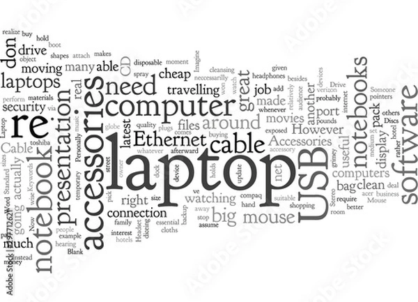 Fototapeta Accessories for your laptop computer