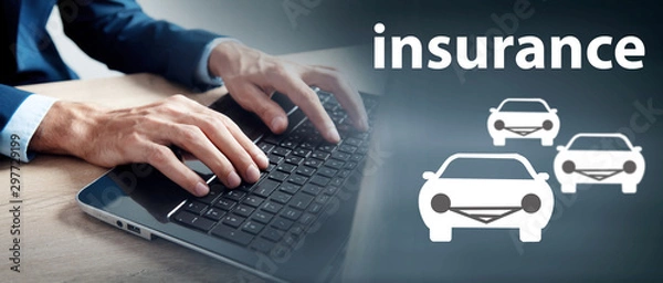 Fototapeta car icon car insurance concept