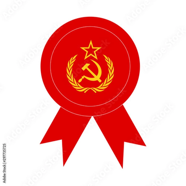 Fototapeta Ribbon of cccp symbol, Communist icon