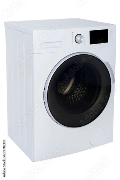 Obraz Isolated washing machine on a white background