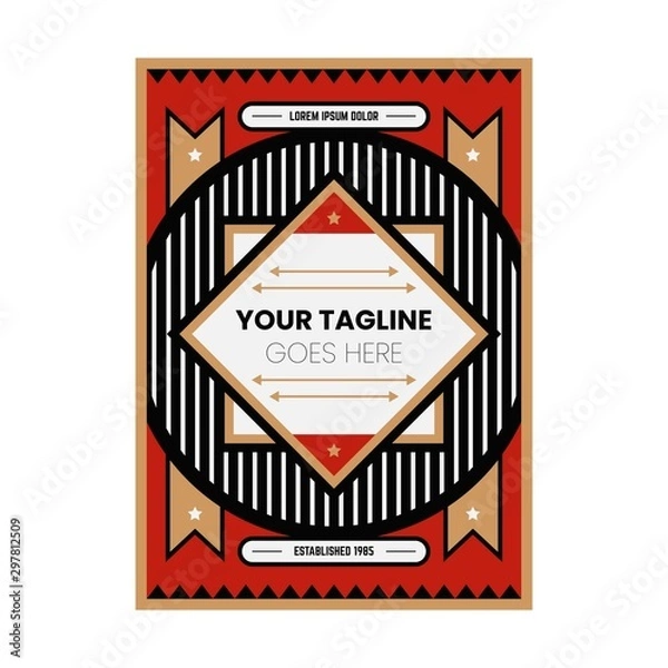 Obraz COLORED PROPAGANDA POSTER DESIGN TEMPLATE