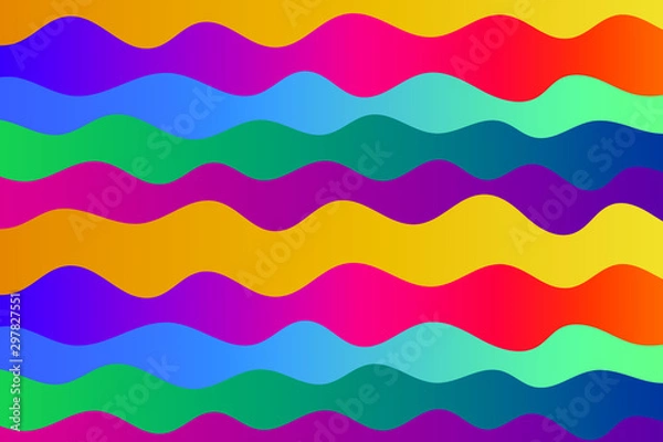 Fototapeta Colorful background with curved Gradient lines. Pattern design for banner, poster, flyer, card, cover, brochure