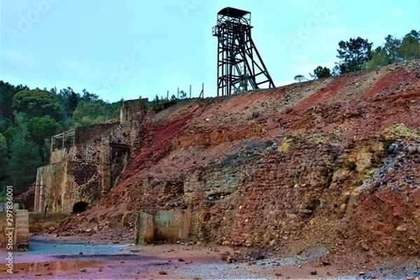 Fototapeta Antiguas minas de Río Tinto en Huelva