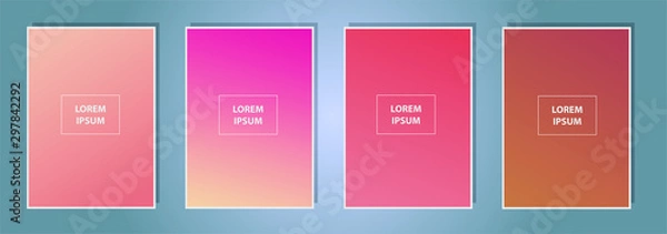 Fototapeta Modern vector template for cover, poster, brochure, mobile app. Abstract color gradient background