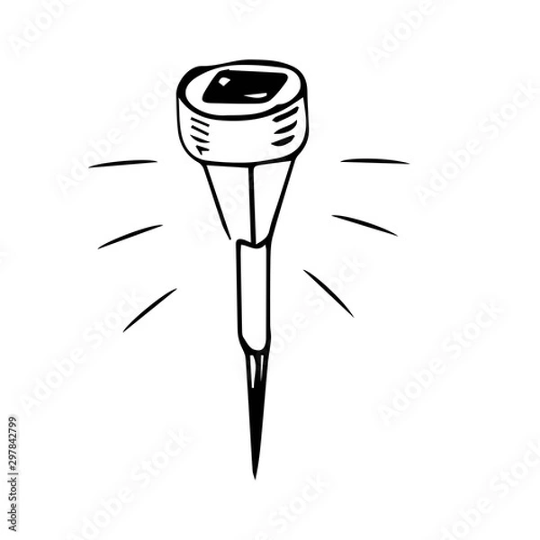 Obraz street lamp drawing vector sketch