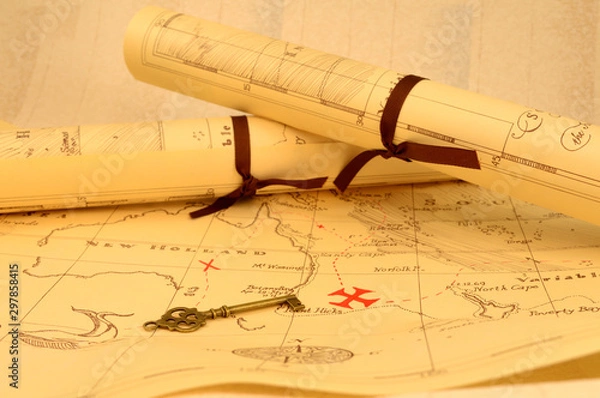 Obraz Mapa zakopanego skarbu