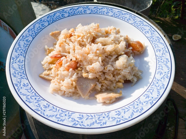 Obraz rice with chicken and vegetables