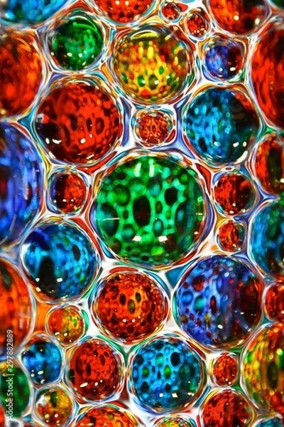 Obraz abstract background with glass balls or bubbles