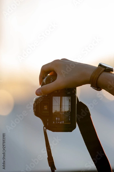Obraz camera on a white background
