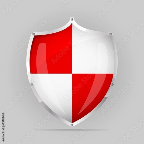 Obraz Czerwono-biała tarcza