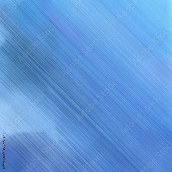 Fototapeta lines from top left to bottom right. background illustration with corn flower blue, baby blue and light sky blue colors. square graphic