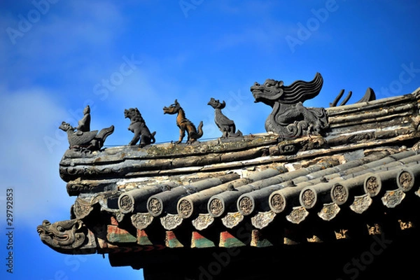 Fototapeta 中国传统建筑元素——屋檐