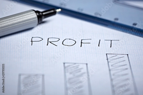 Fototapeta diagram graph for finance business