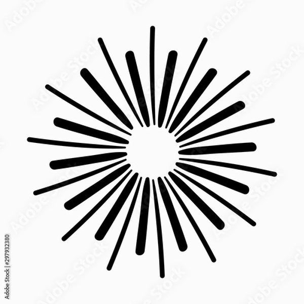 Obraz Hand drawn sunburst logo