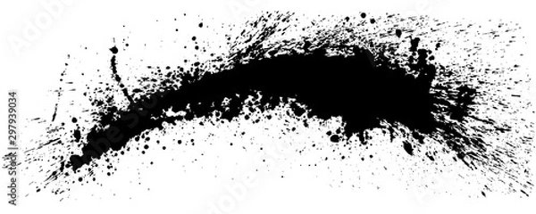 Fototapeta 書道　しぶき　毛筆イラスト