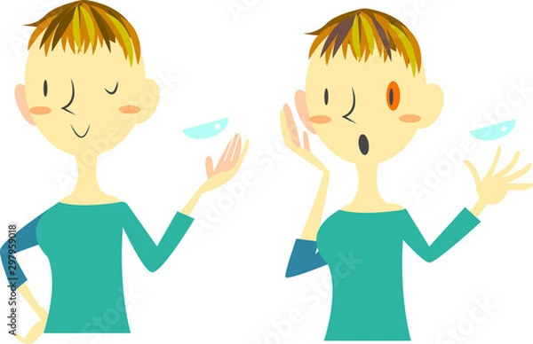 Fototapeta コンタクトレンズ　トラブル