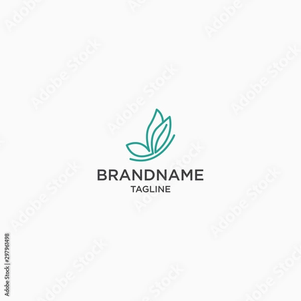 Fototapeta Minimalist Butterfly Logo Icon Design Template Vector Illustration