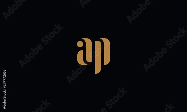 Obraz AP logo design template vector illustration minimal design