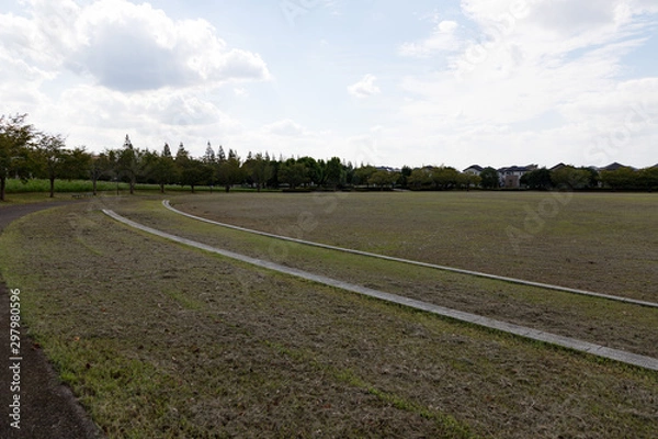 Fototapeta 牧の原公園のグランド　千葉県印西市　日本