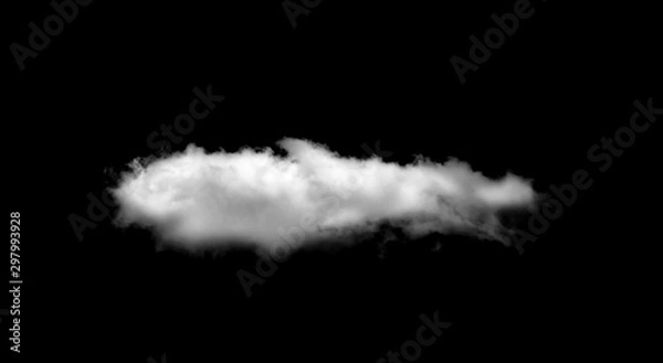 Fototapeta White cloud with black background