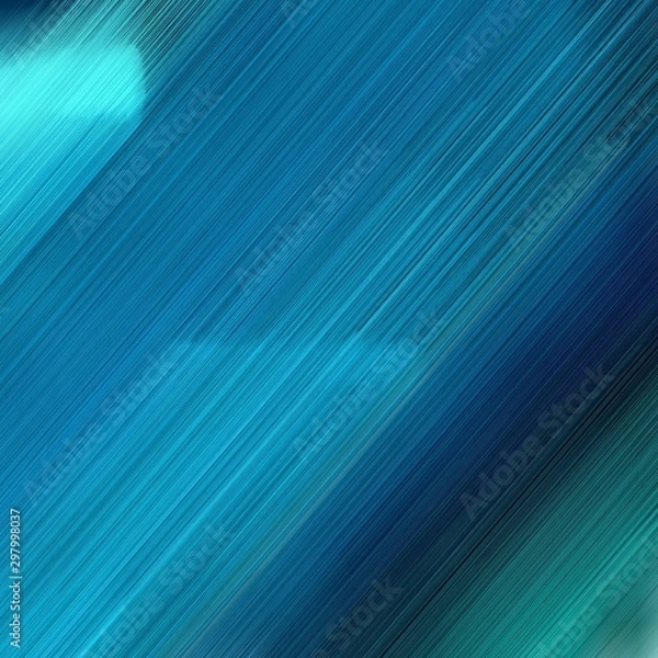 Fototapeta diagonal lines background illustration with teal, turquoise and light sea green colors. square graphic with strong color