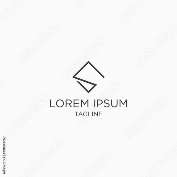 Fototapeta Letter S Abstract Logo Icon Design Template. Alphabet, initial Vector Illustration