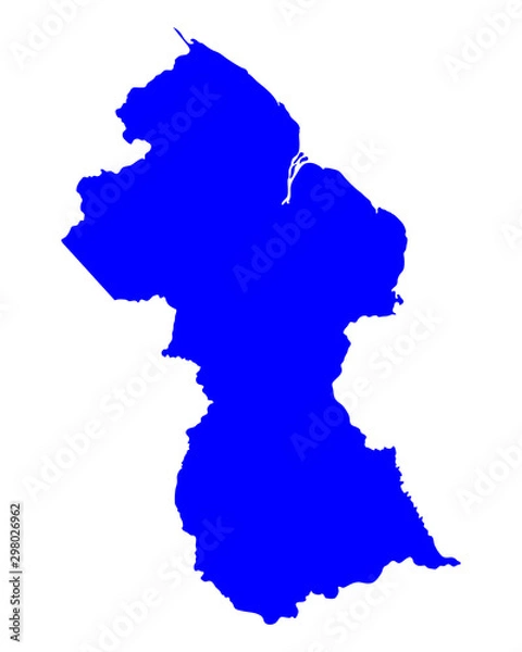 Obraz Karte von Guyana