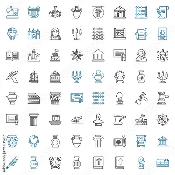 Obraz antique icons set