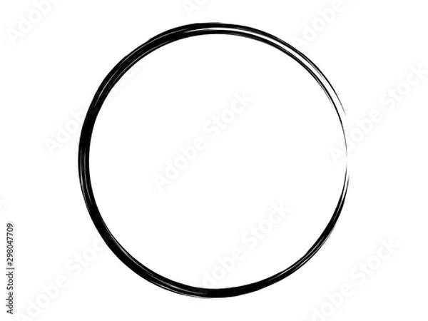 Fototapeta Grunge circle made for marking.Grunge oval shape made for your project.Grunge logo.Grunge artistic element.
