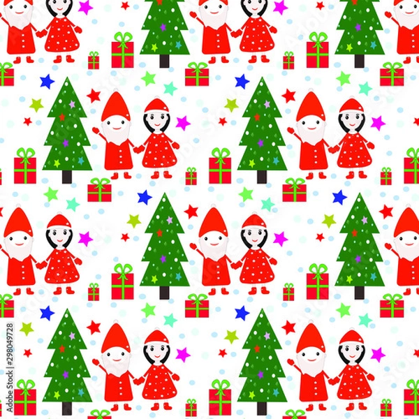 Obraz christmas seamless pattern