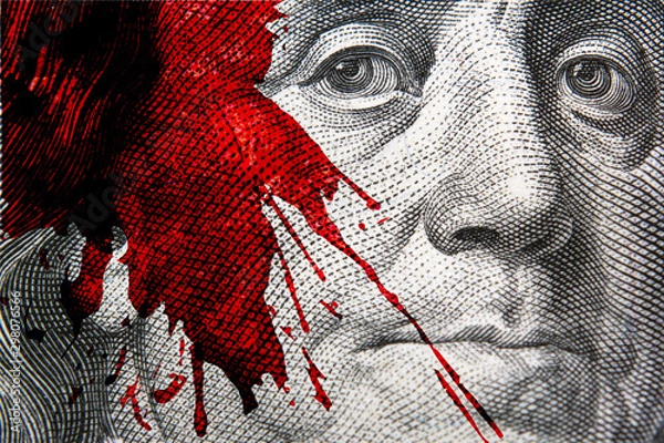 Obraz The American banknote closeup