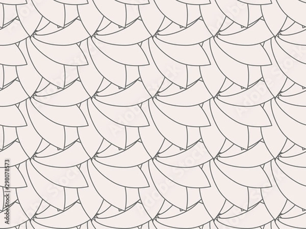 Fototapeta Linear vector pattern, repeating petals