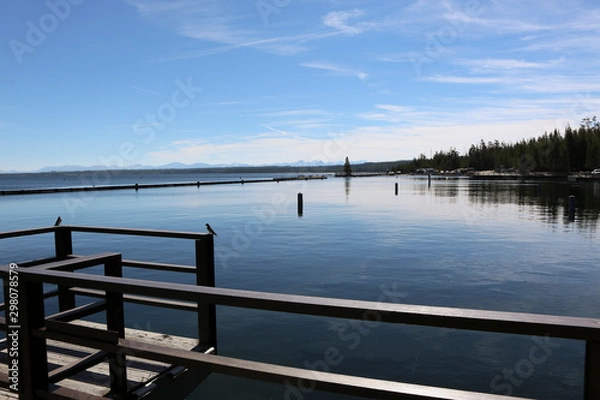 Obraz pier on tranquil lake