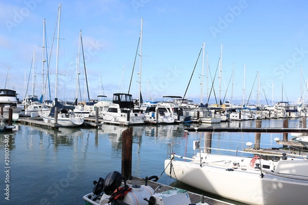 Obraz yachts in harbor