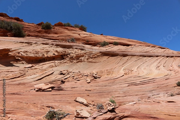 Obraz red sand stone rock formation