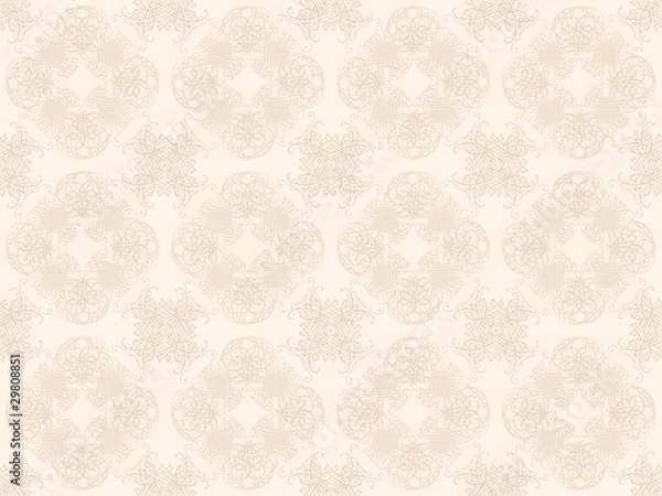 Fototapeta Beige seamless wallpaper pattern