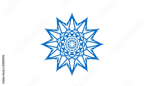 Fototapeta Geometric star snowflake vector