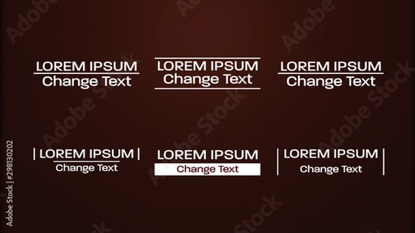 Fototapeta Nowoczesne minimalne tytuły