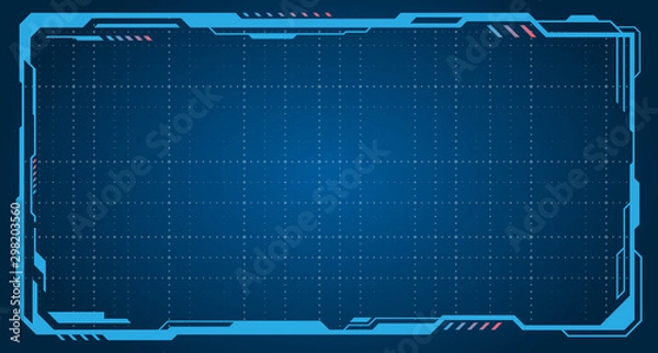 Fototapeta Abstract Futuristic Presentation Empty Frame, Technology Display