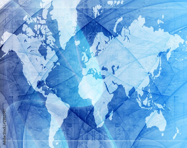 Fototapeta world map