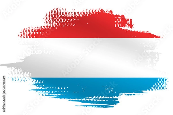 Obraz Malowana flaga Luksemburga na białym tle