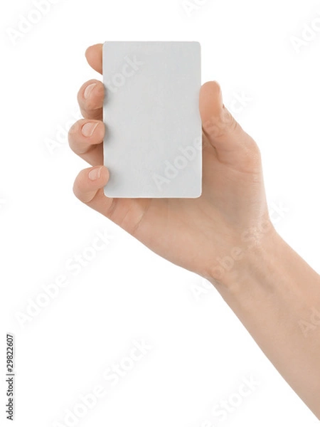 Obraz Credit card female hand holding